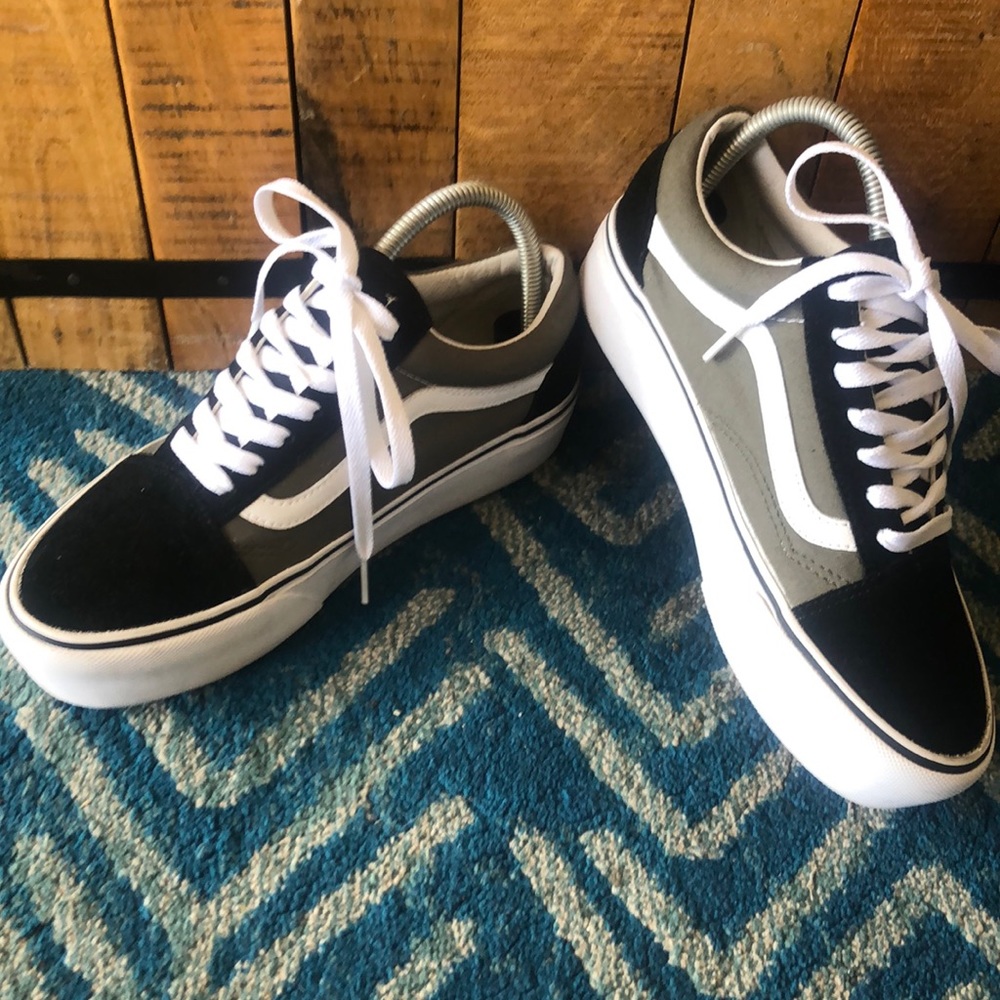 Vans Old Skool Platform Black and Gray